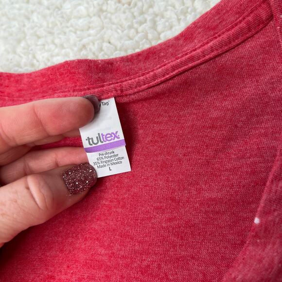 Holiday Bleached Red "Sweet but a little Twisted" Tee Large - Picture 3 of 6